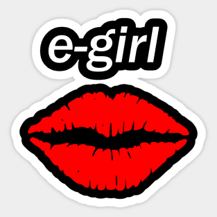 E girl kiss lips Sticker